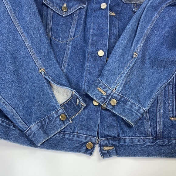 Carhartt Denim Button Front Branded Trucker Jacket J12 DST Size XL - Picture 7 of 7